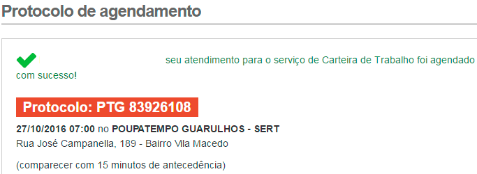 Agendamento Poupatempo Guarulhos Protocolo Agendamento Poupatempo